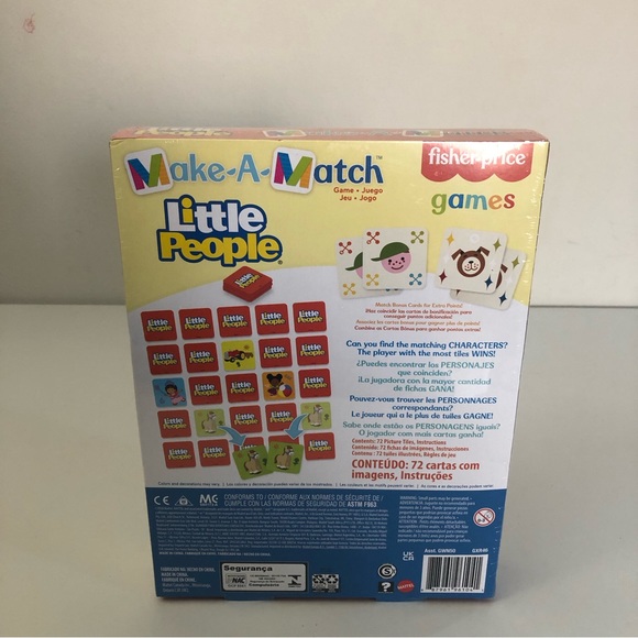 Fisher Price Make-A-Match Little People Game Memory Game Toy NEW - Picture 2 of 2